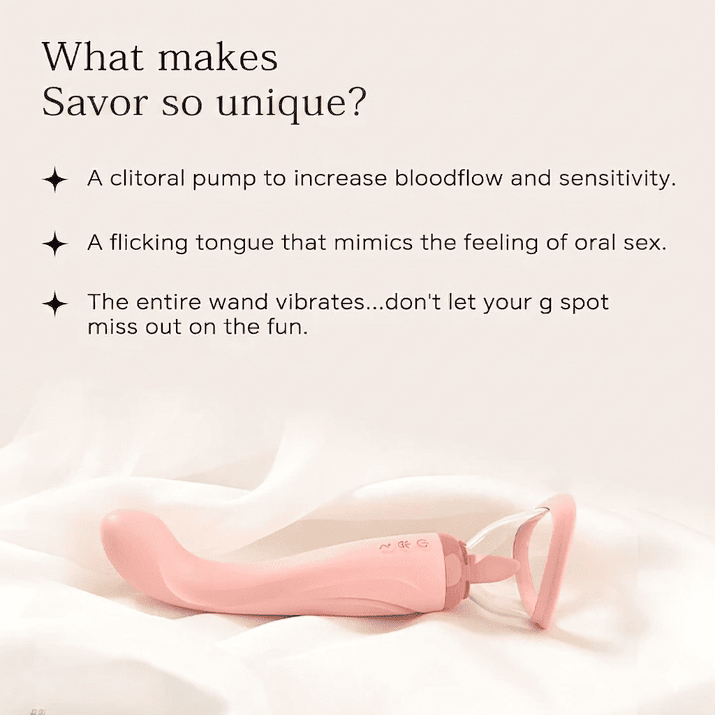 Savor - Oral-Like Wand with Suction & Flexible Positioning