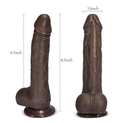 Waterproof dildo in use showing realistic design and comfortable size