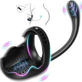 3-in-1 vibrating testicle taint anal stimulator with adjustable cock ring