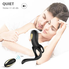 Waterproof and USB rechargeable vibrating cock ring with one-button control interface