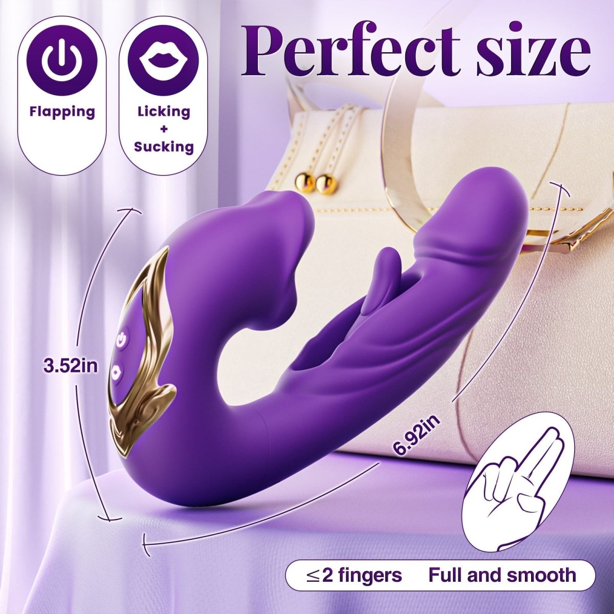 PulseWave 3-in-1 Rabbit Massager with Tongue-Style Motion