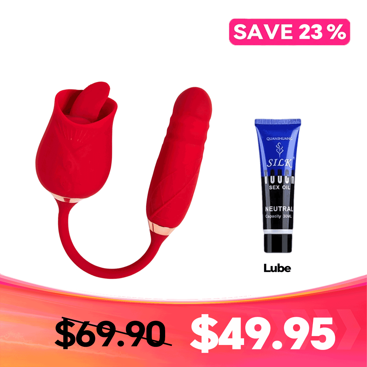 RoseLite Entry-Level Tongue-Style Rose Massager