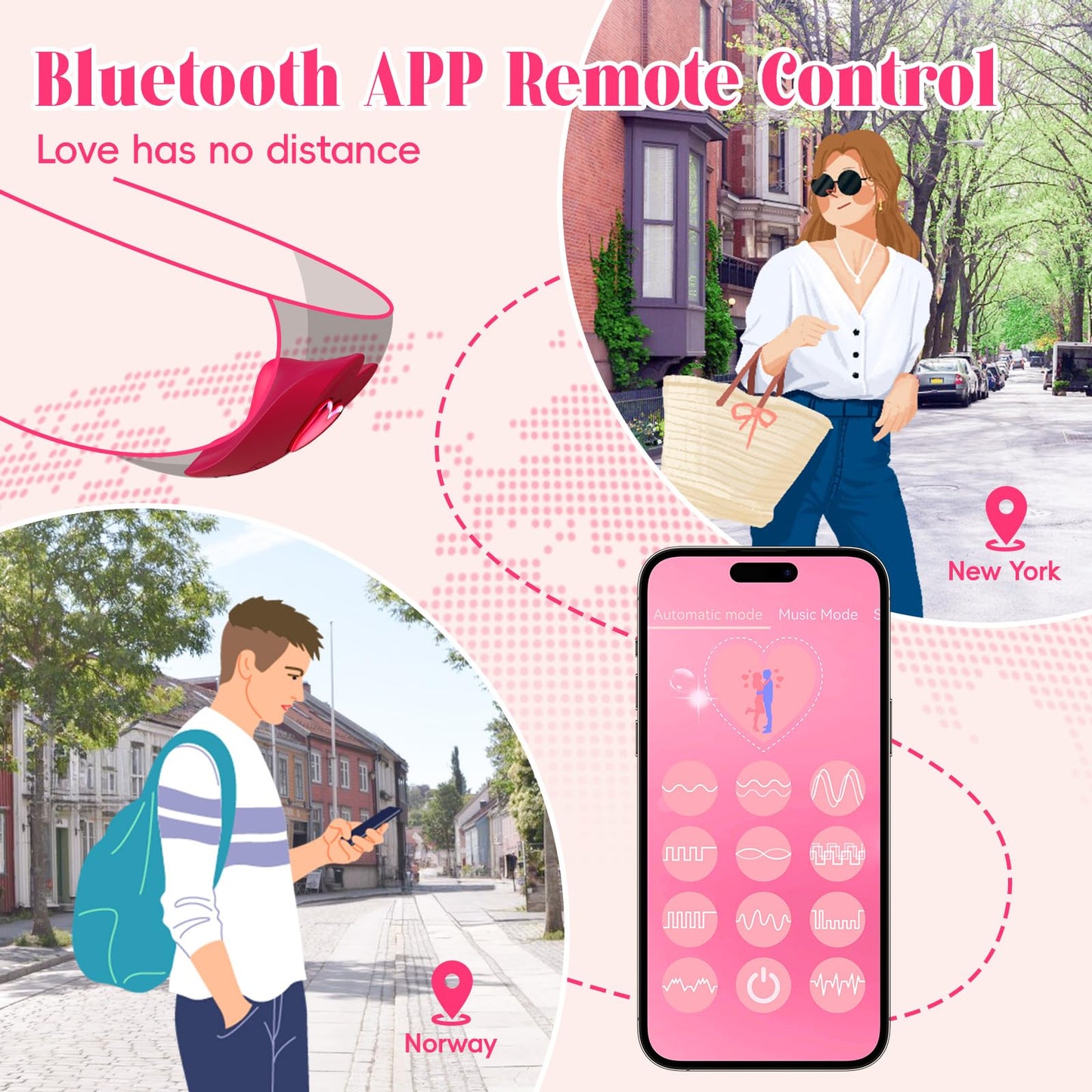 Loveria - Heart-Shaped App-Controlled Wearable Massager