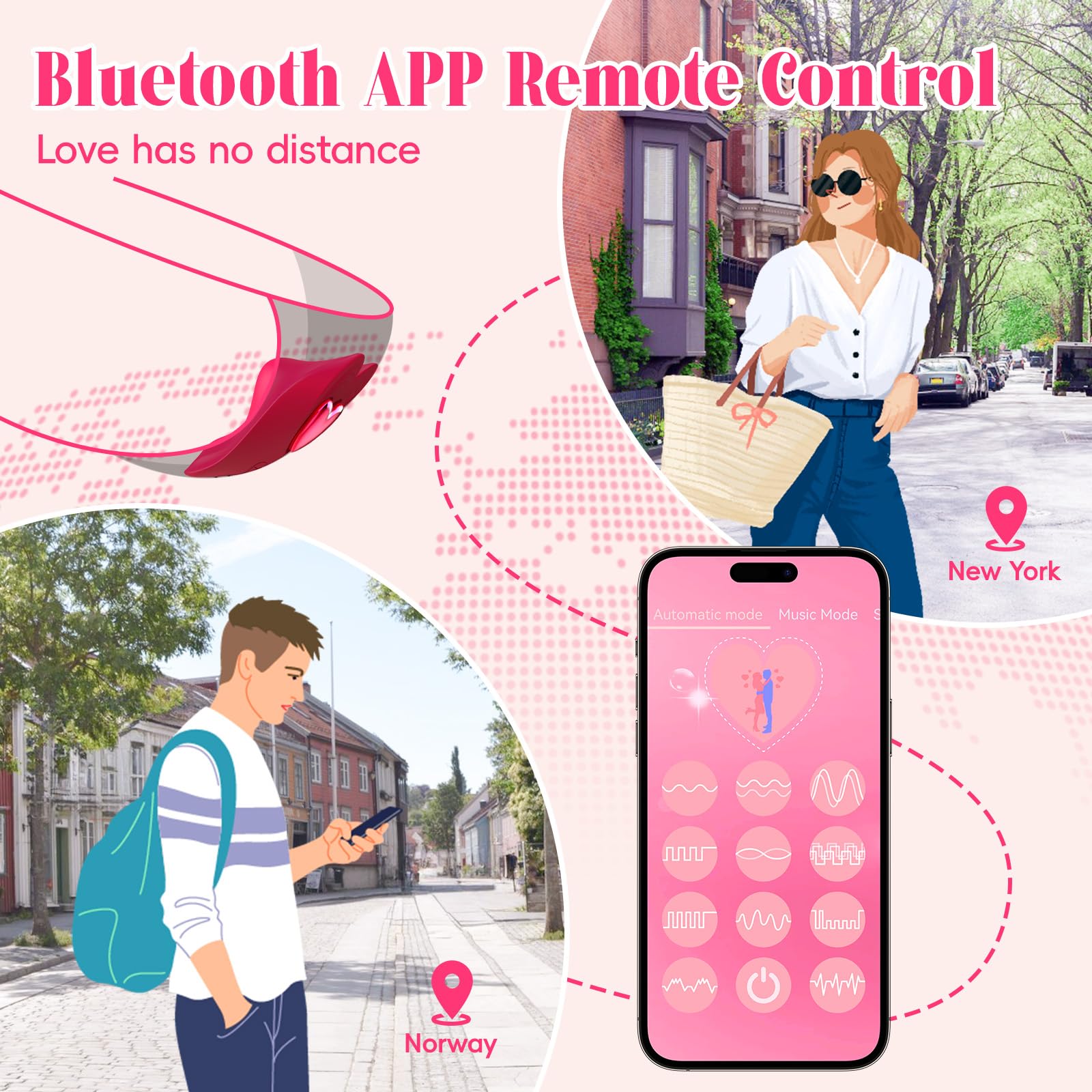 Loveria - Heart-Shaped App-Controlled Wearable Massager