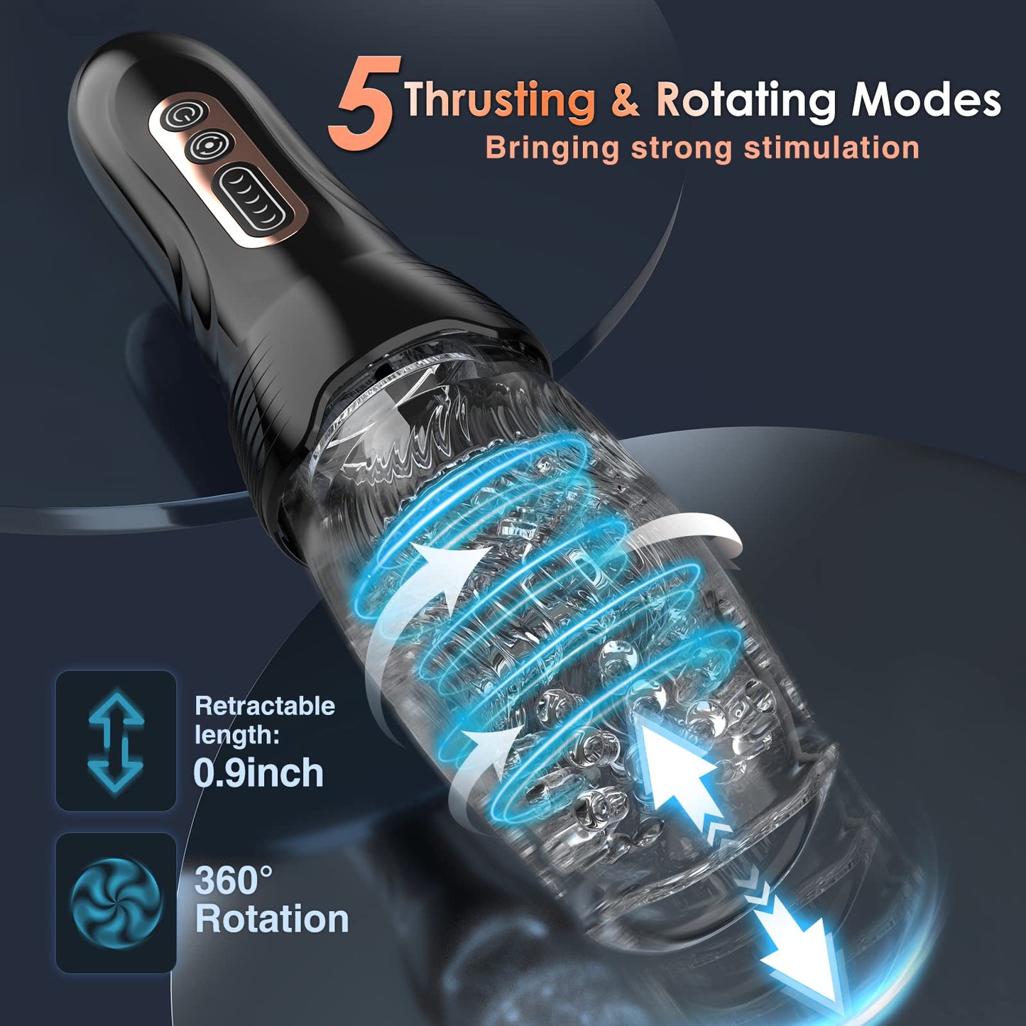 GAWK GAWK 4000 - 5 Thrusting Rotating 10 Vibe Mode Male
