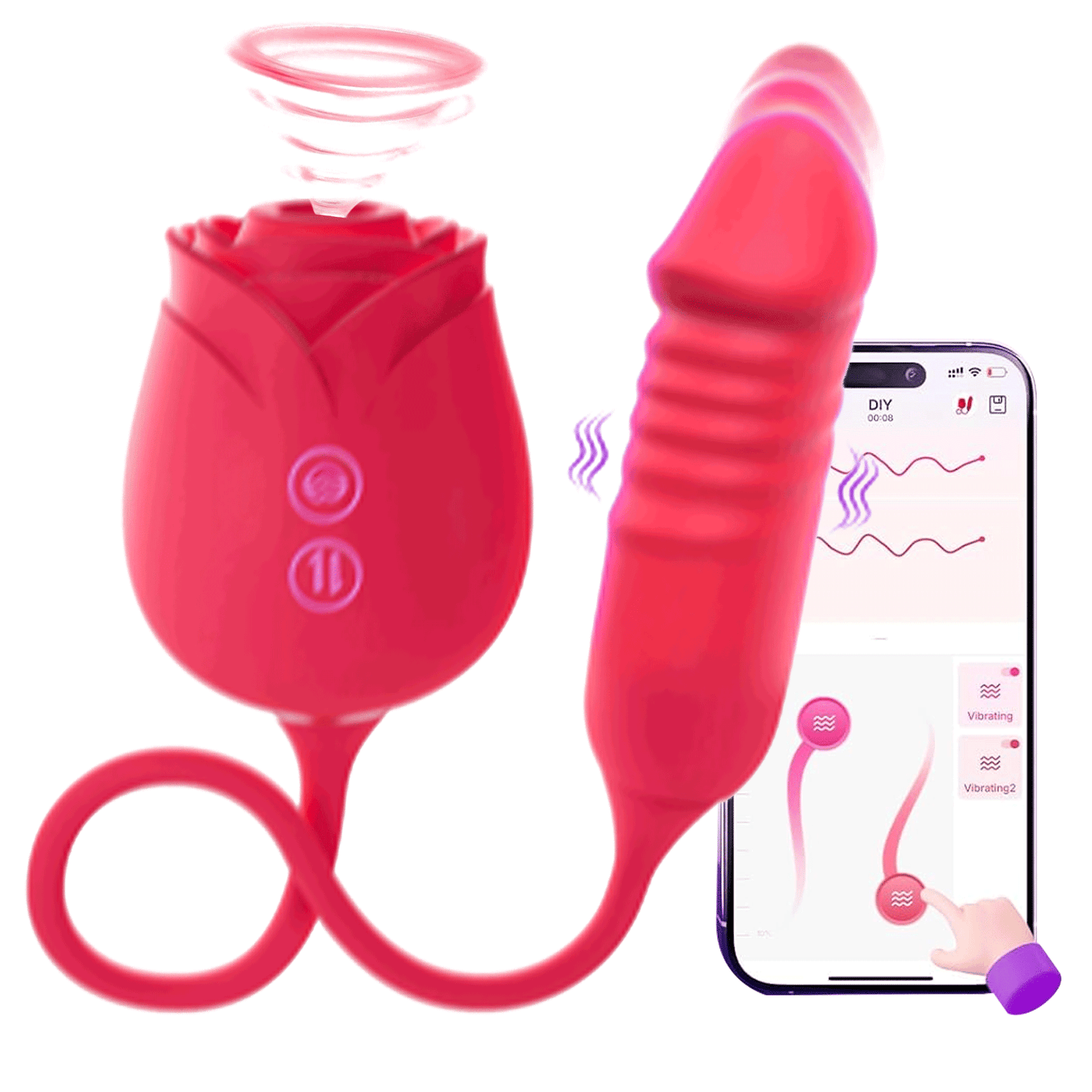 Rose Mary - Dual Massager - Suction & Internal Vibe