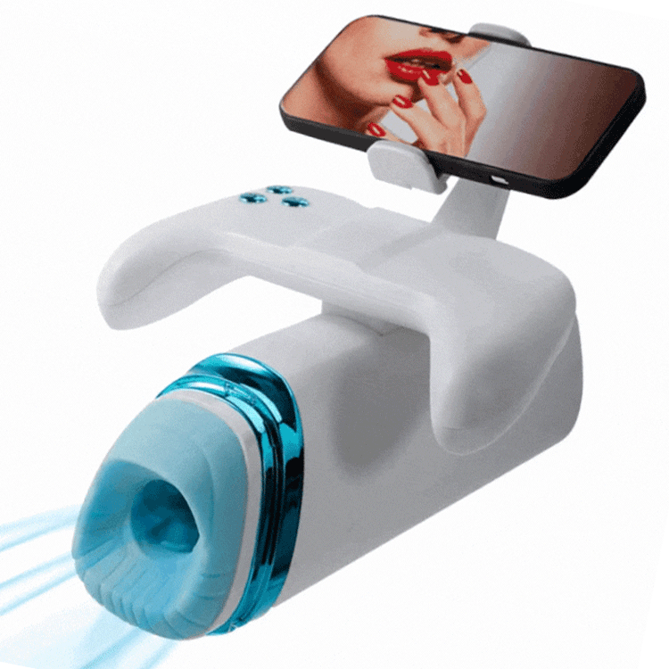 Gamecup Pro Heating Thrusting Vibe Male Massager - White - male masturbator featuring waterproof, quiet, beginner friendly