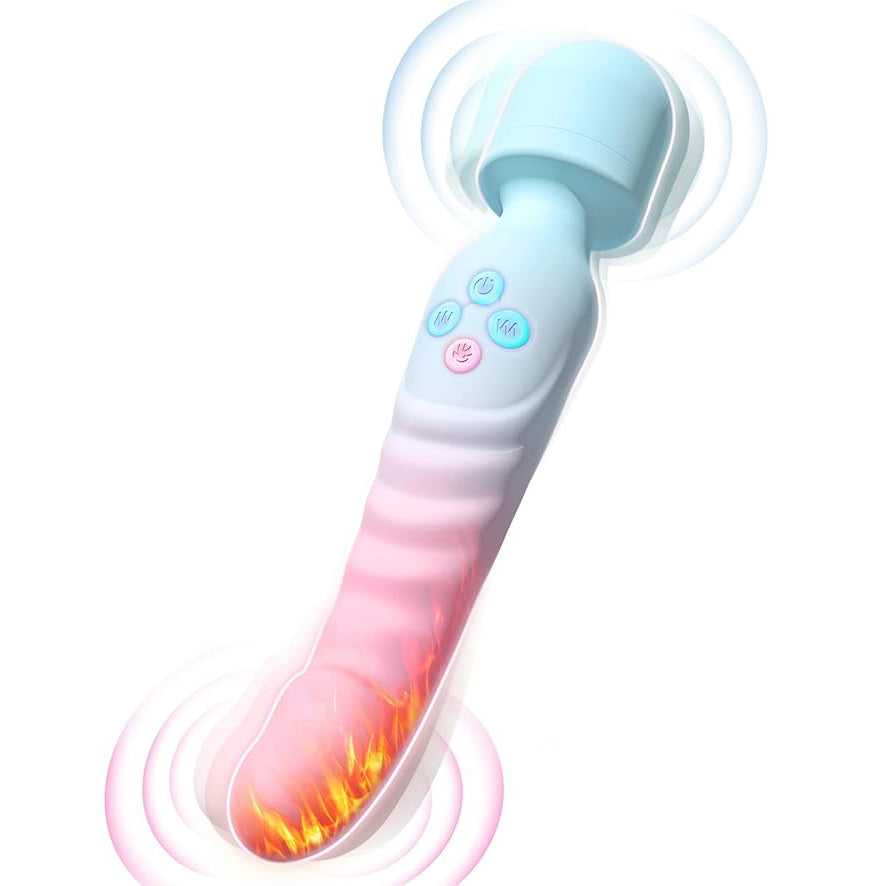 Aura Heated Dual-Ended Wand Massager Flexible Neck