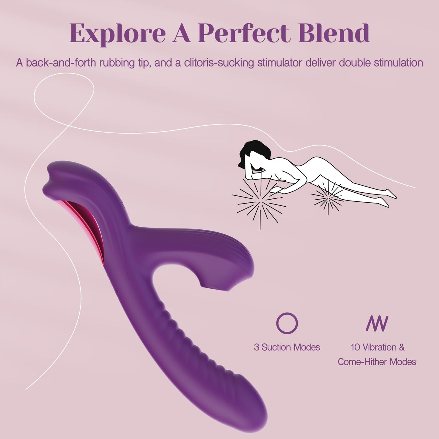 Duolure - Rabbit Massager with Suction & Come-Hither Motion