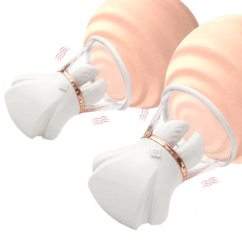 Alicia - Chest Clamps with Manual Suction Cup - nipple suction vibrator featuring quiet, beginner friendly, suction