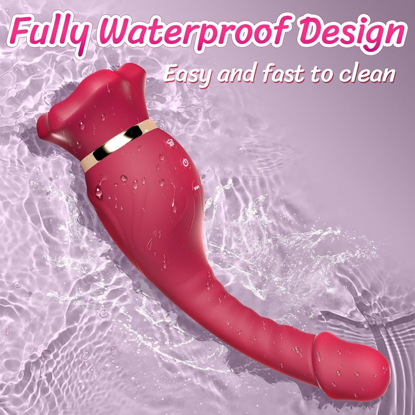 VenusMaw Rotating Tongue Suction Massager Soft Dual-Head