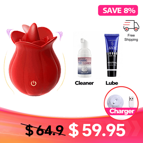 MLEM Rose Tongue-Style Massager – Easy-to-Position Design