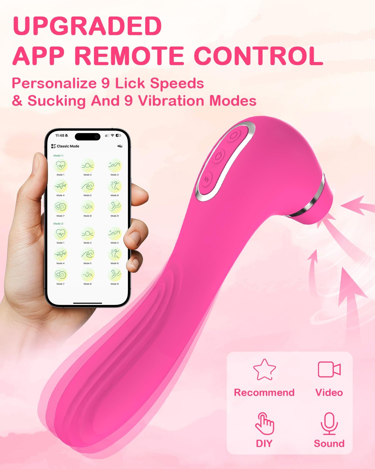 Lixora App-Controlled Suction & Tongue G-Zone Massager