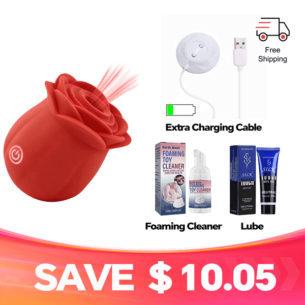 Big Petal - Wider Coverage Rose Suction Massager