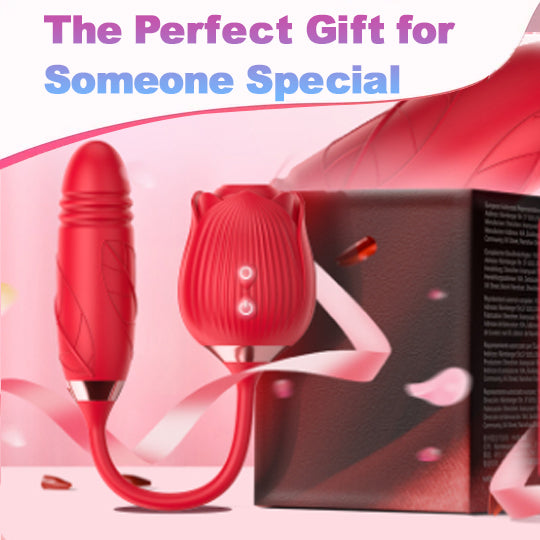 Blue RoséTrio 3-in-1 Rose Toy - Suction, Thrusting