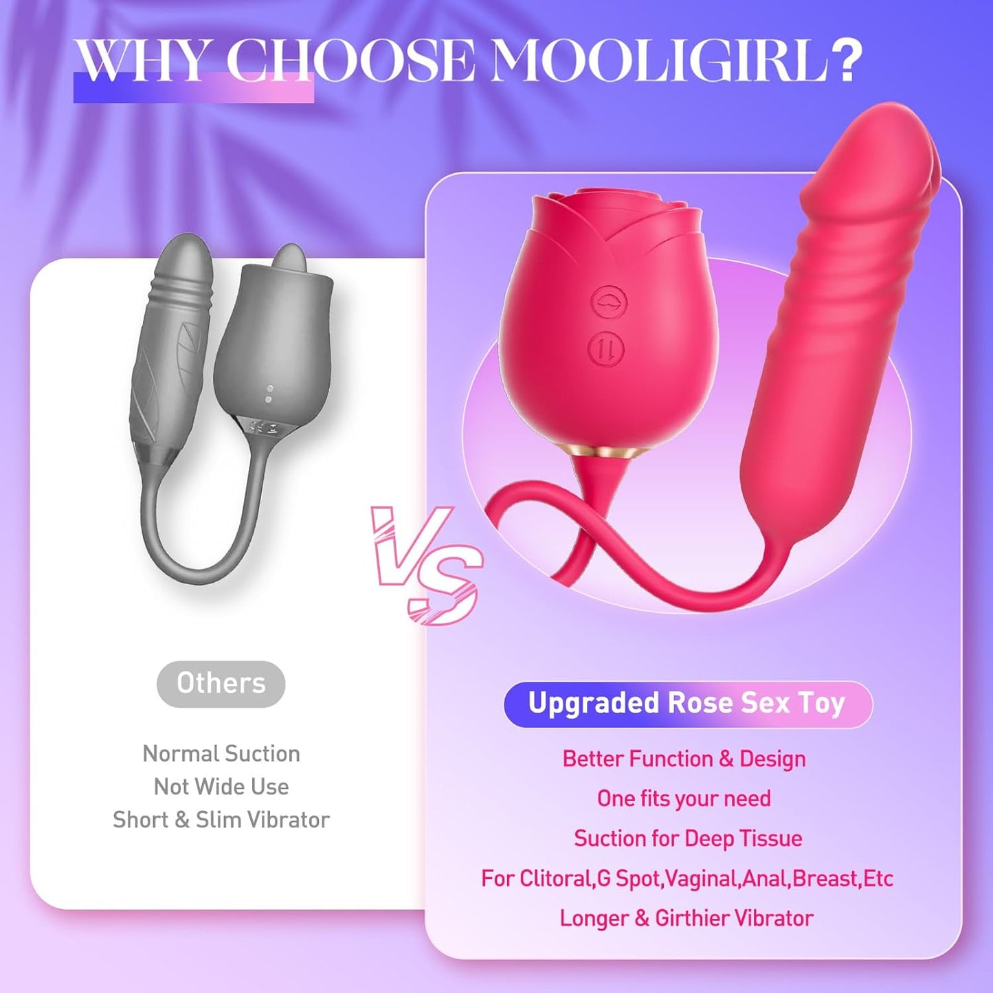 Rose Mary - Dual Massager - Suction & Internal Vibe