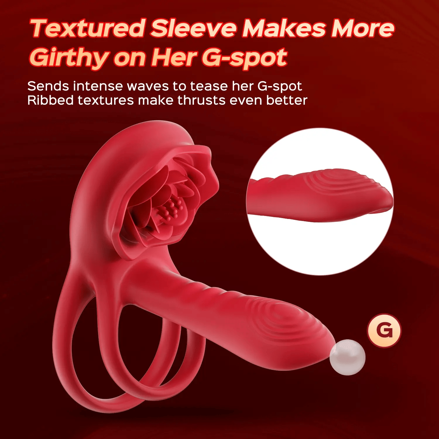 Rosethick – Dual-Ring Couples Ring with External Massager