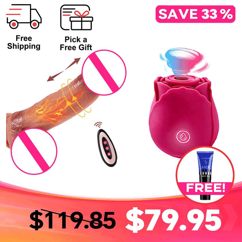 Better than Touch - Thrusting Massager & Rose Suction Toy - male masturbator featuring app controlled, remote control, waterp