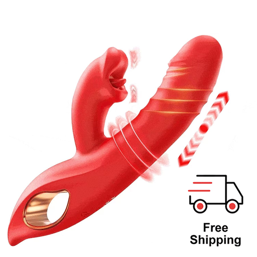 Thrya - Rabbit Dual-Action Massager with Tongue Tip - rabbit vibrator featuring app controlled, waterproof, rechargeable
