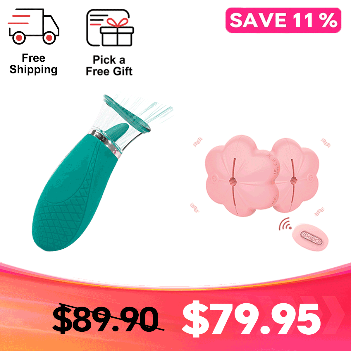 LickMuse Ergonomic Tongue-Style Suction Massager