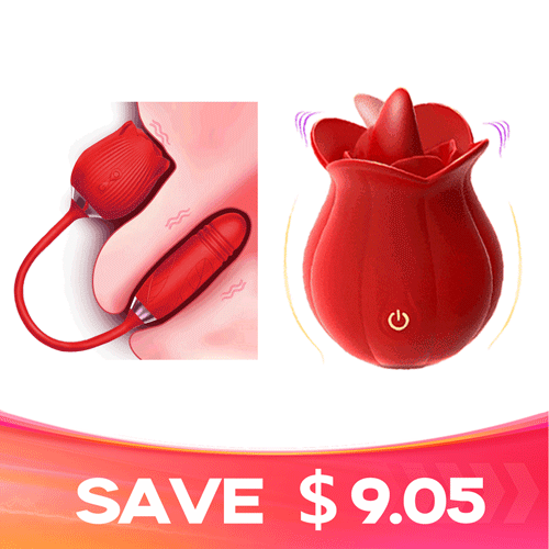 Blue RoséTrio 3-in-1 Rose Toy - Suction, Thrusting