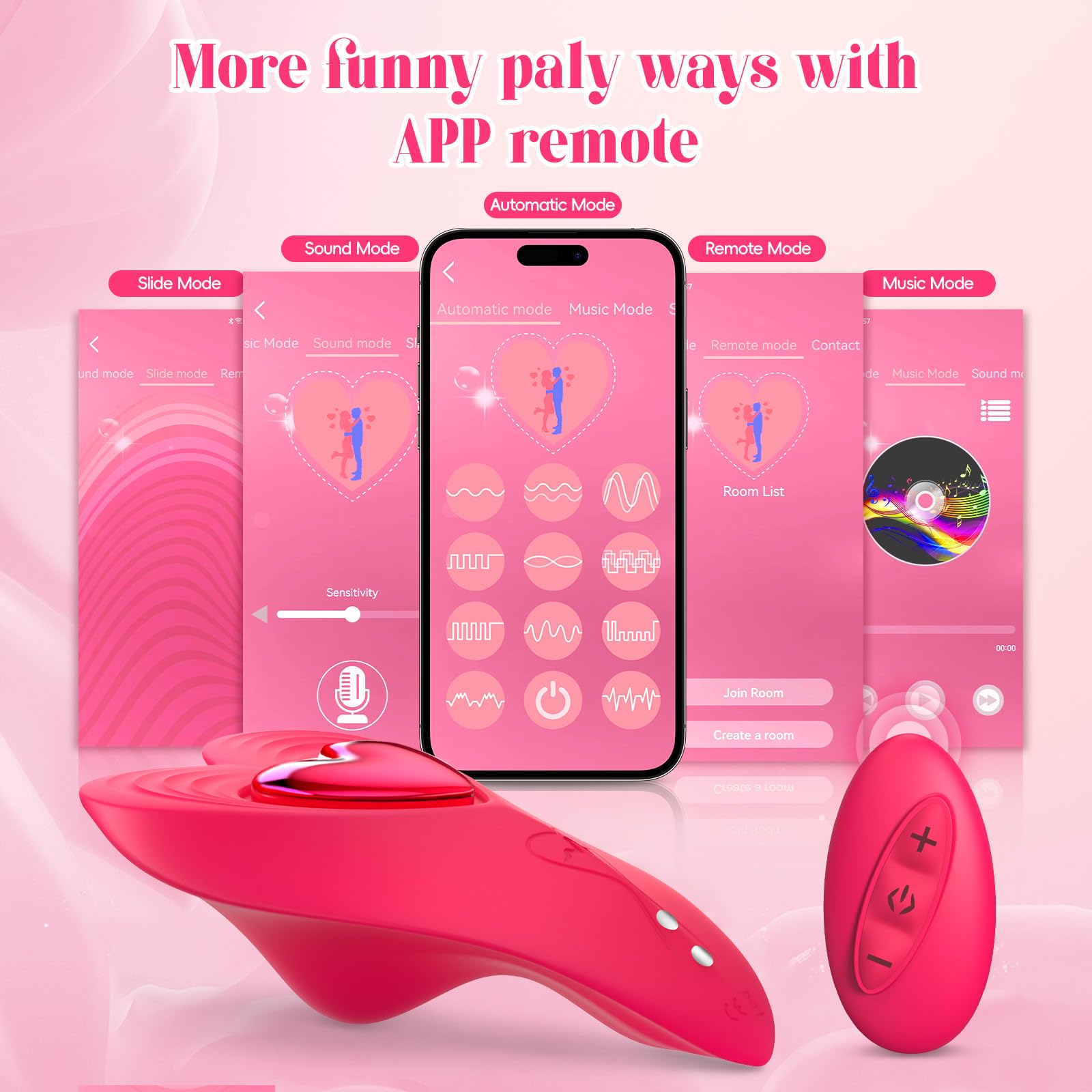 Loveria - Heart-Shaped App-Controlled Wearable Massager