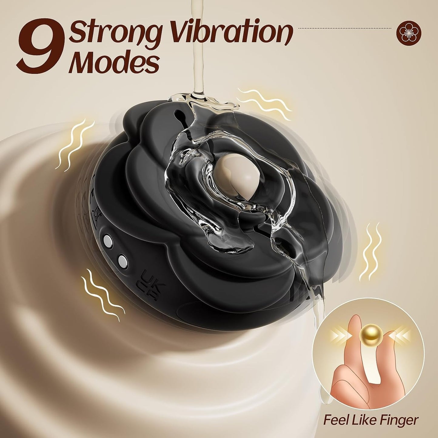 Rosara - Remote Control Vibrating Nipple Clamps Rose Nipple Toys