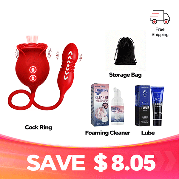 DualVibe - Compact Rose Massager with Air Suction & Vibe