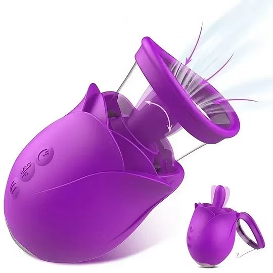 Vortex - 3-in-1 Upgraded Rose Toy Suction & Tongue