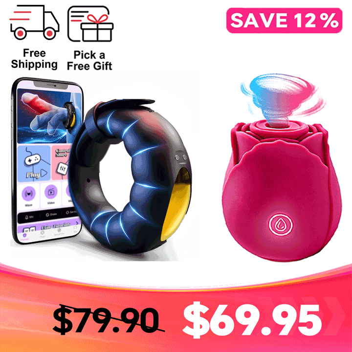 Bedroom Essentials Duo - FlexRing Vibe Ring & Original - vibrating couples ring featuring app controlled, waterproof, quiet
