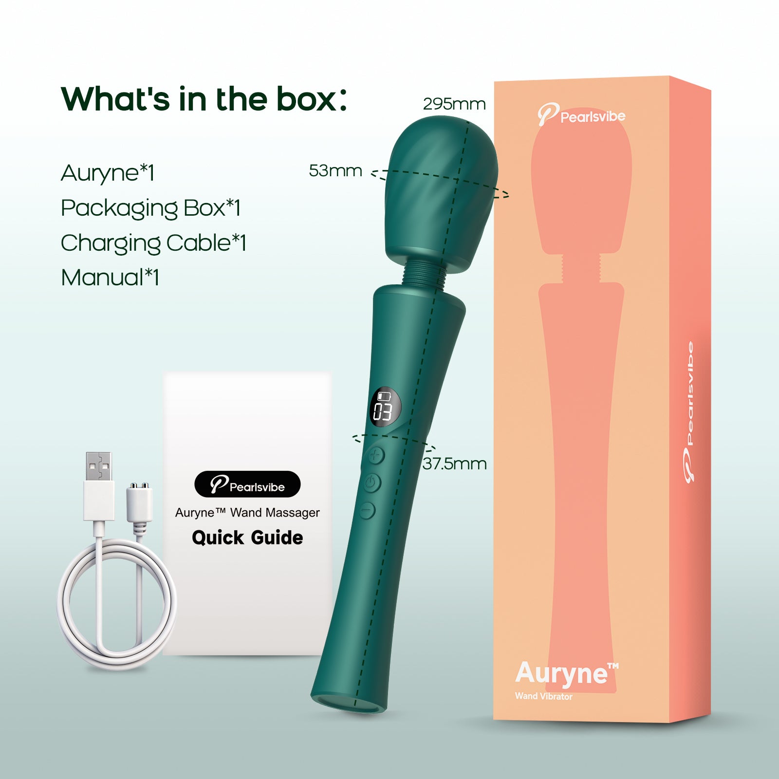 Pearlsvibe Auryne Wand 81 Settings Waterproof for Women