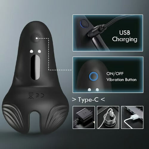 Tes Full-Wrap Sensory Vibe Scrotal Ring Textured Massage
