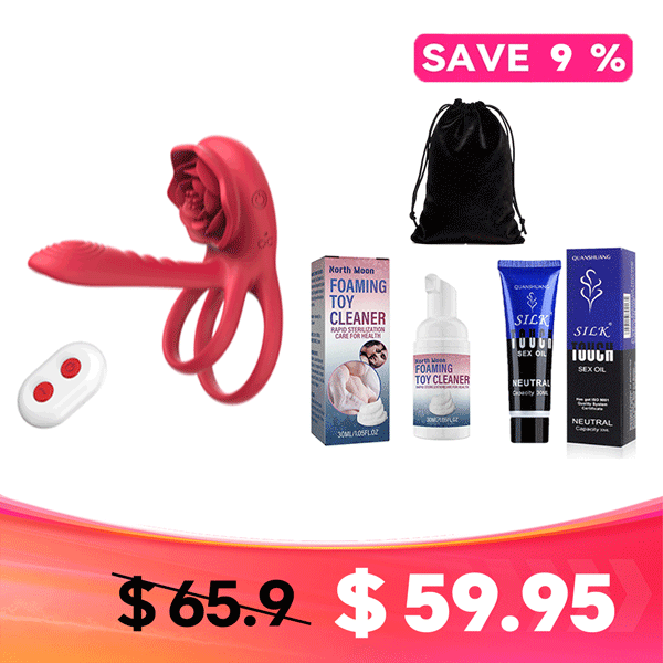 Rosethick – Dual-Ring Couples Ring with External Massager