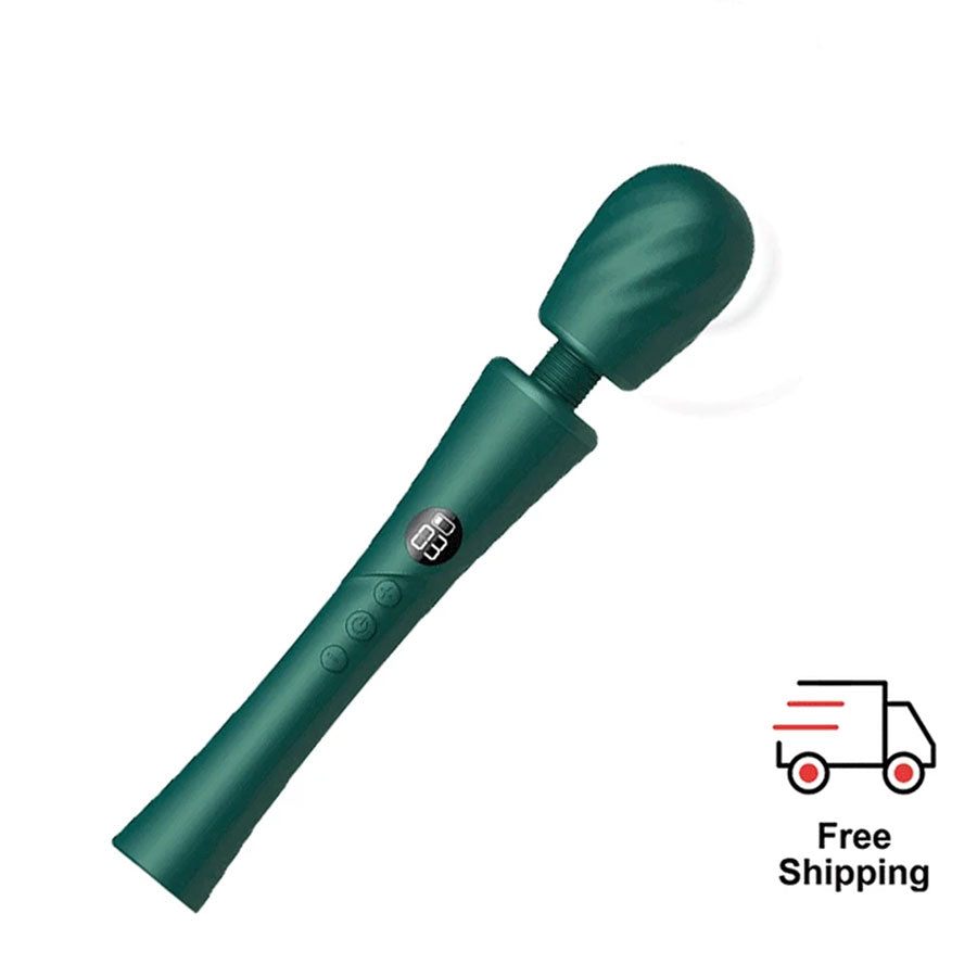 Pearlsvibe Auryne Wand 81 Settings Waterproof for Women - wand massager featuring waterproof, quiet, body-safe silicone