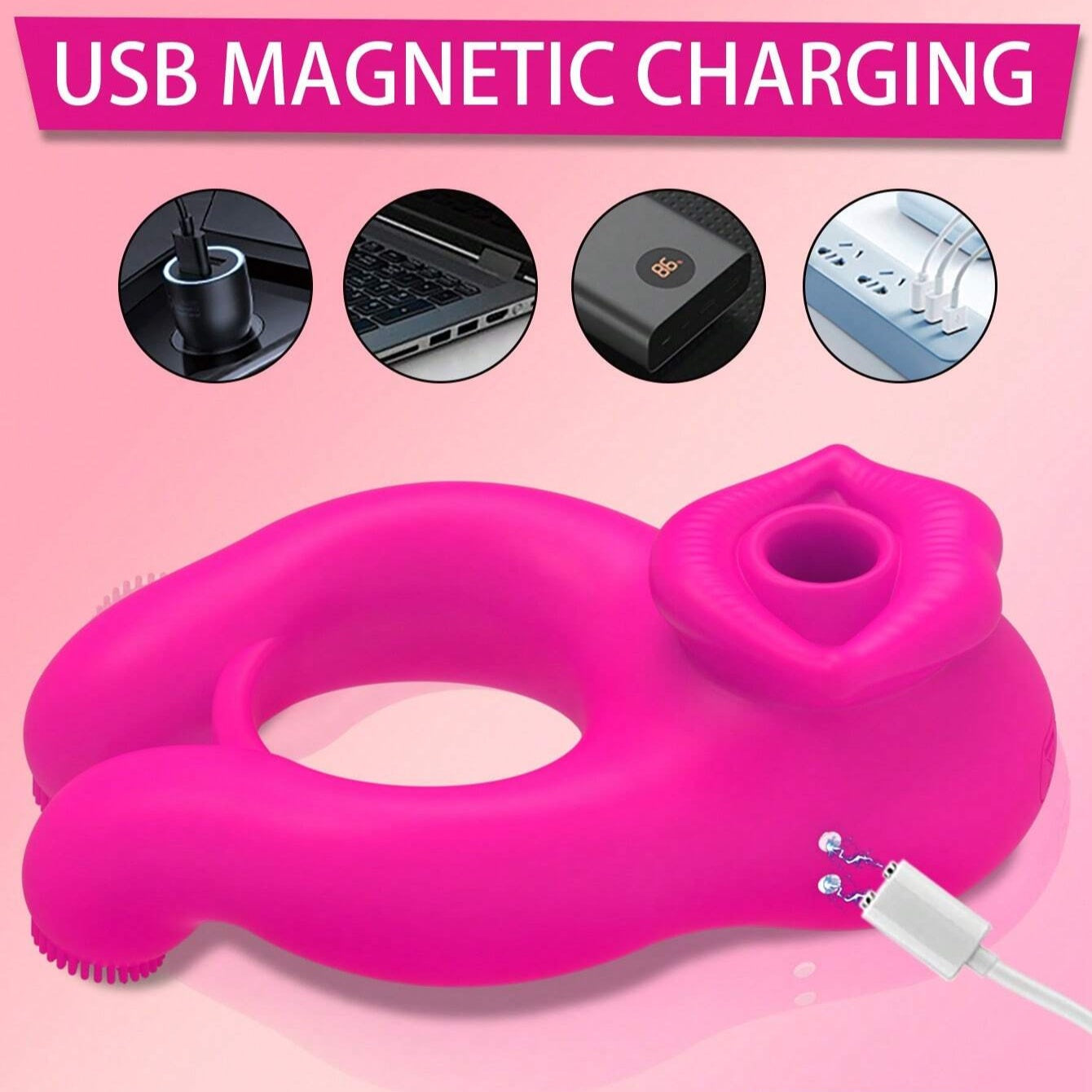 Couples' Pleasure Set - Vibe Ring & Rose Toy® Bundle