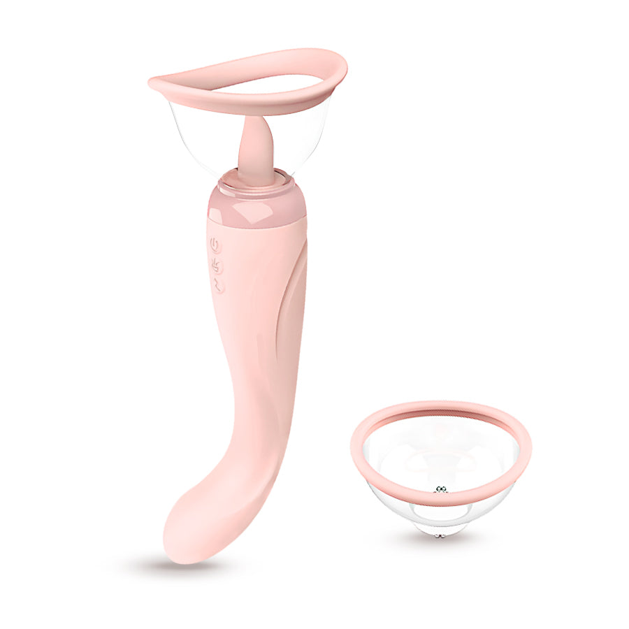 Savor - Oral-Like Wand with Suction & Flexible Positioning - rabbit vibrator with suction featuring quiet, rechargeable, begi