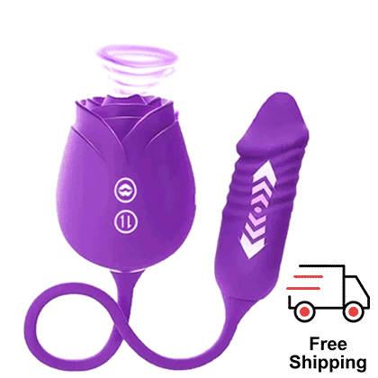 Purple Rose 2026 Upgraded Rose Suction G-Zone Massager - rabbit vibrator with suction featuring waterproof, quiet, rechargeab