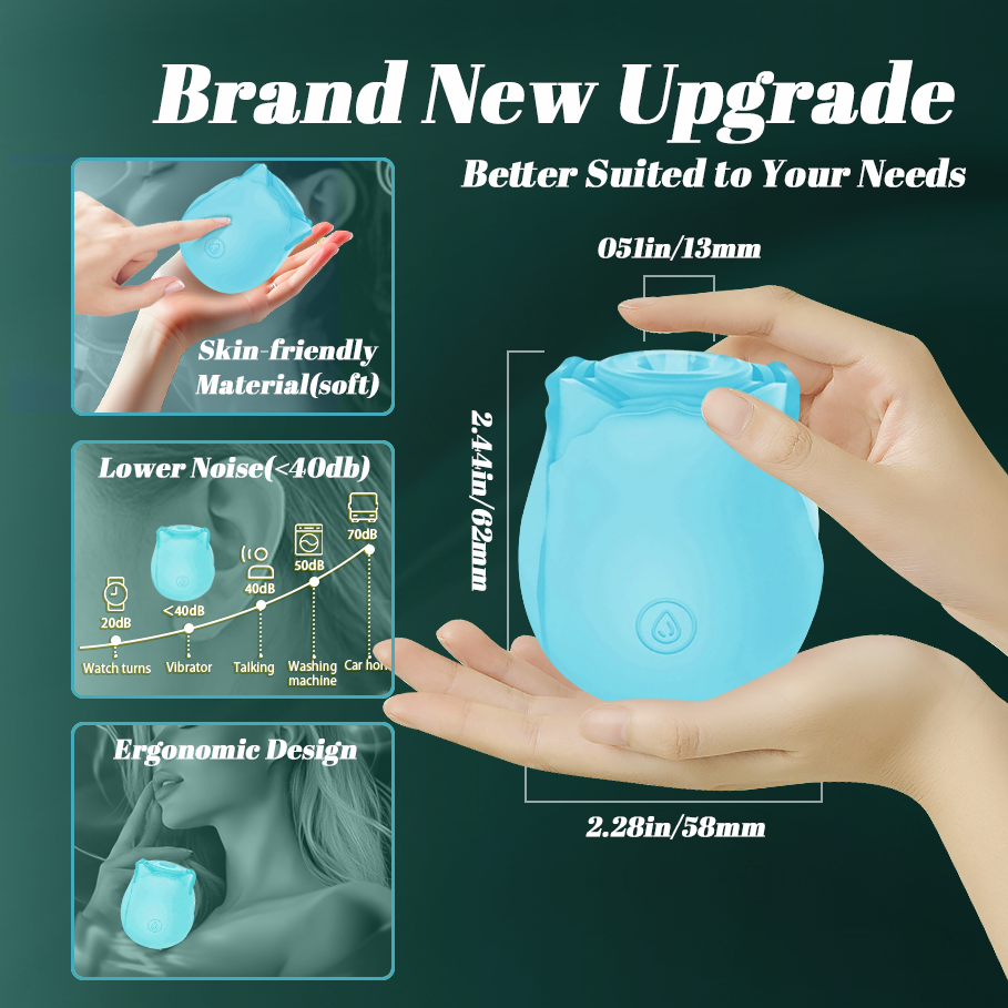 MintGlow - Luminous Original Rose Suction Toy