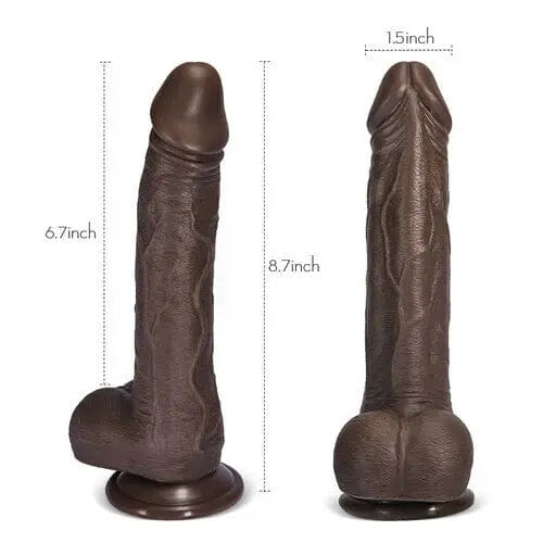 Waterproof dildo in use showing realistic design and comfortable size