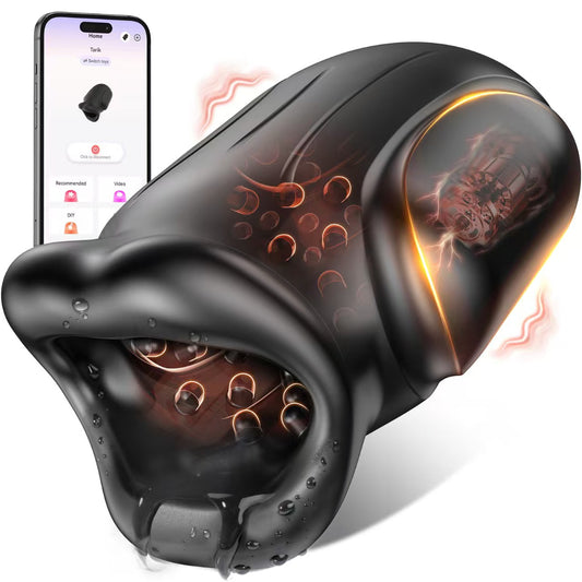 Mouthy - App-Controlled Male Masturbator 10 Lifelike - male masturbator featuring app controlled