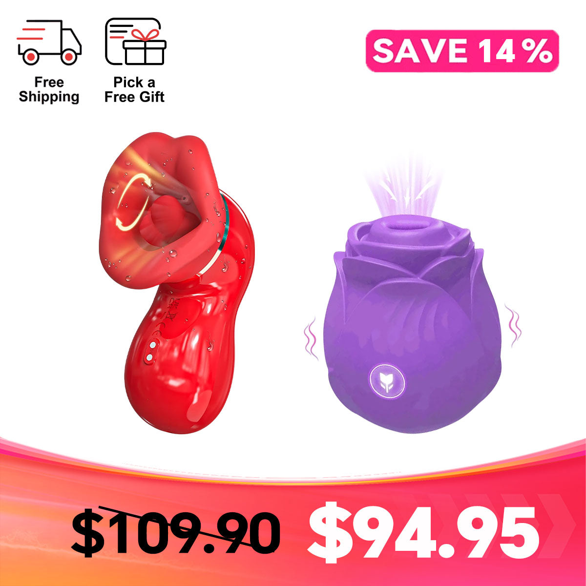 LushMouth Rotating Tongue Suction Massager for Dual