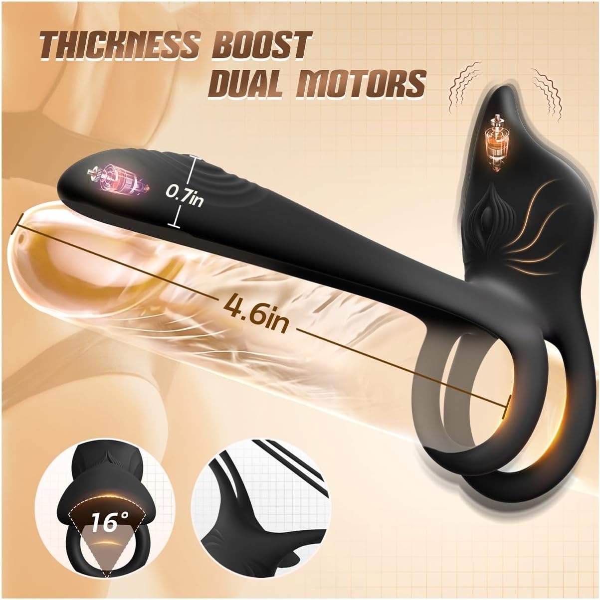 App & Remote Vibe Ring with G-Zone & External Massager