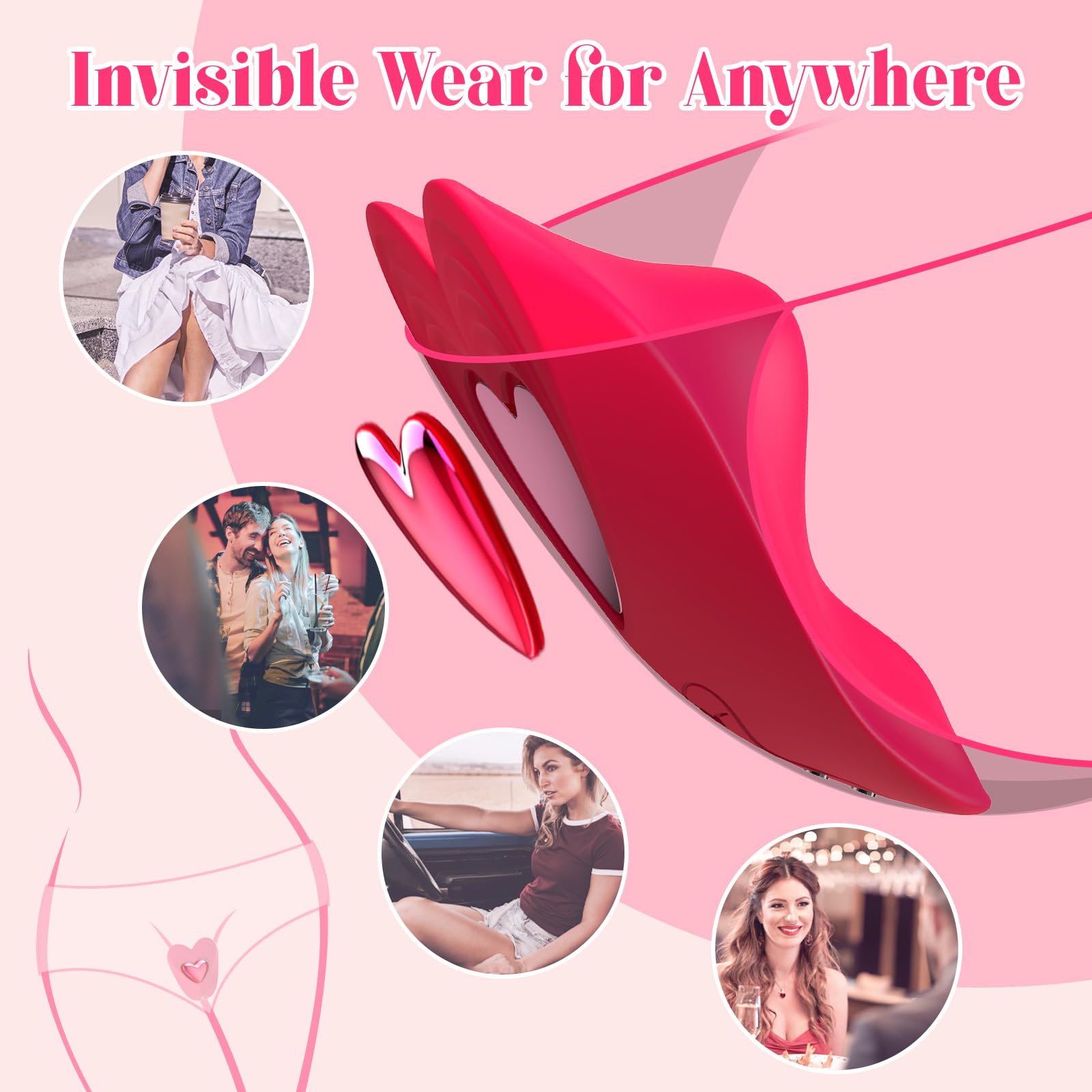 Loveria - Heart-Shaped App-Controlled Wearable Massager