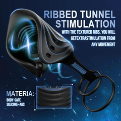 Waterproof cock ring in use during shower demonstrating safe material