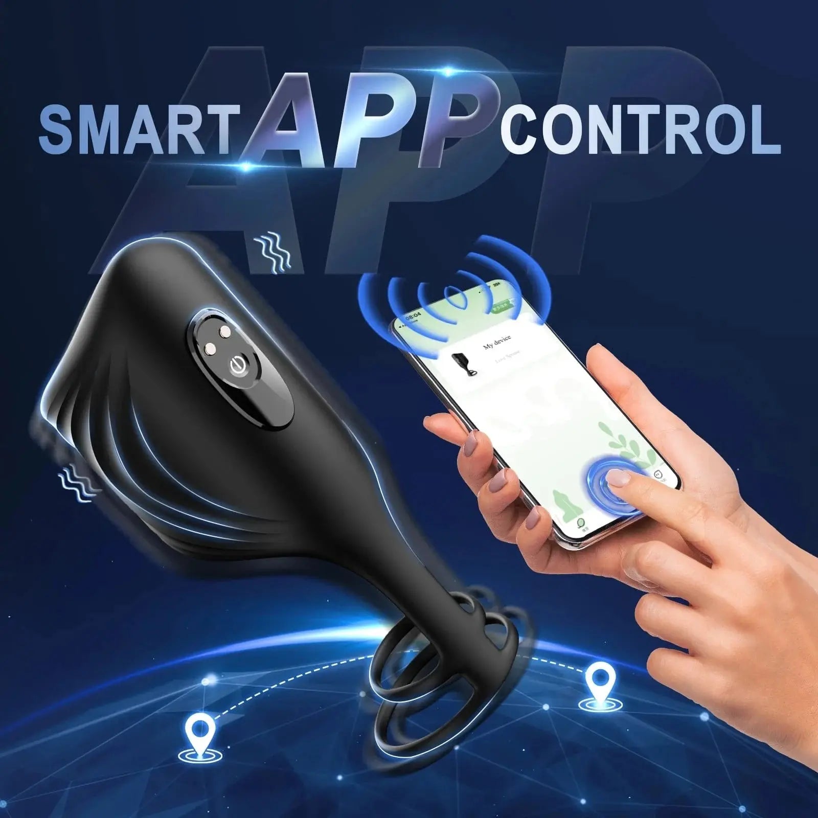 USB charging cable connected to rechargeable male vibrator device