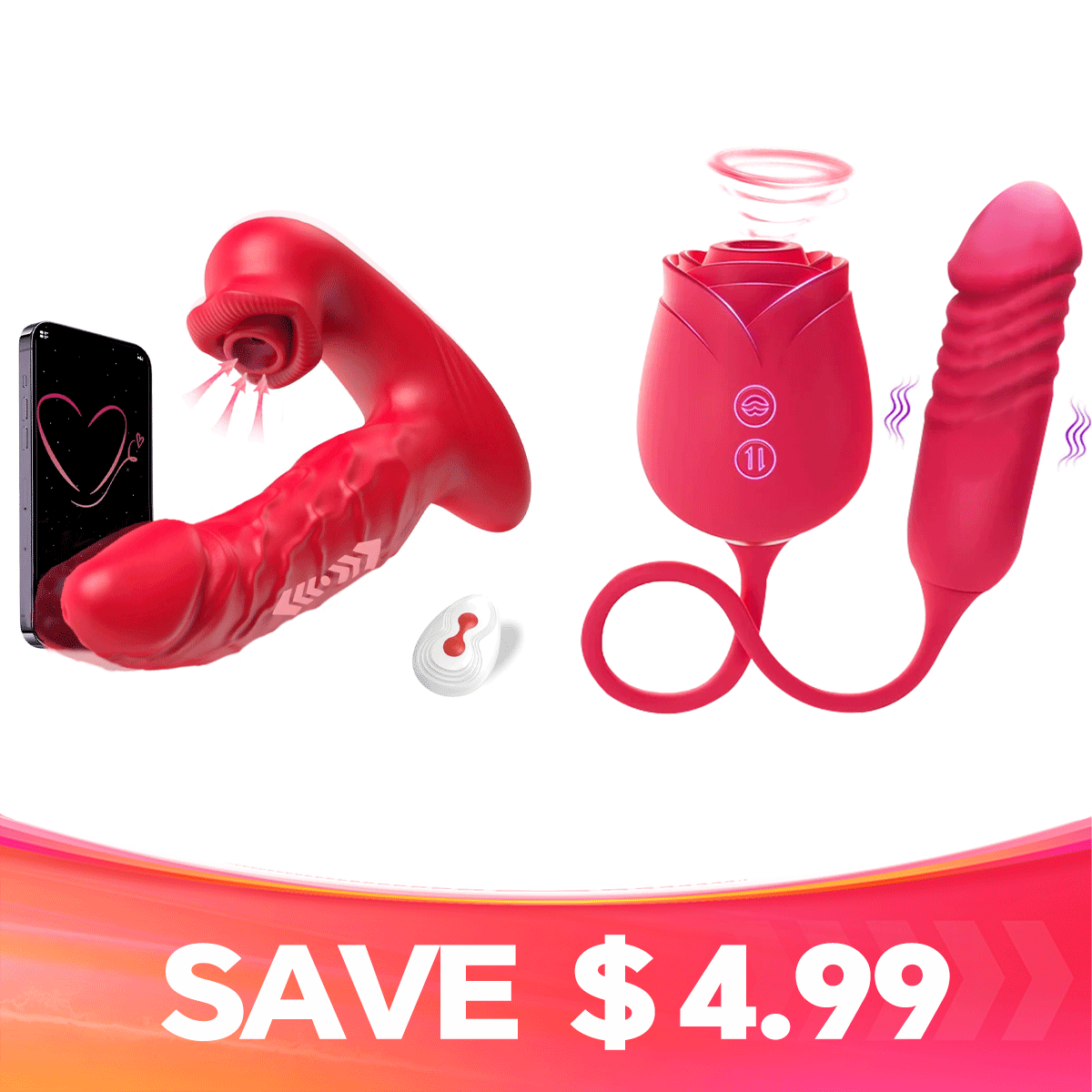 Trovina - 2-in-1 Massager with External & Internal Motion