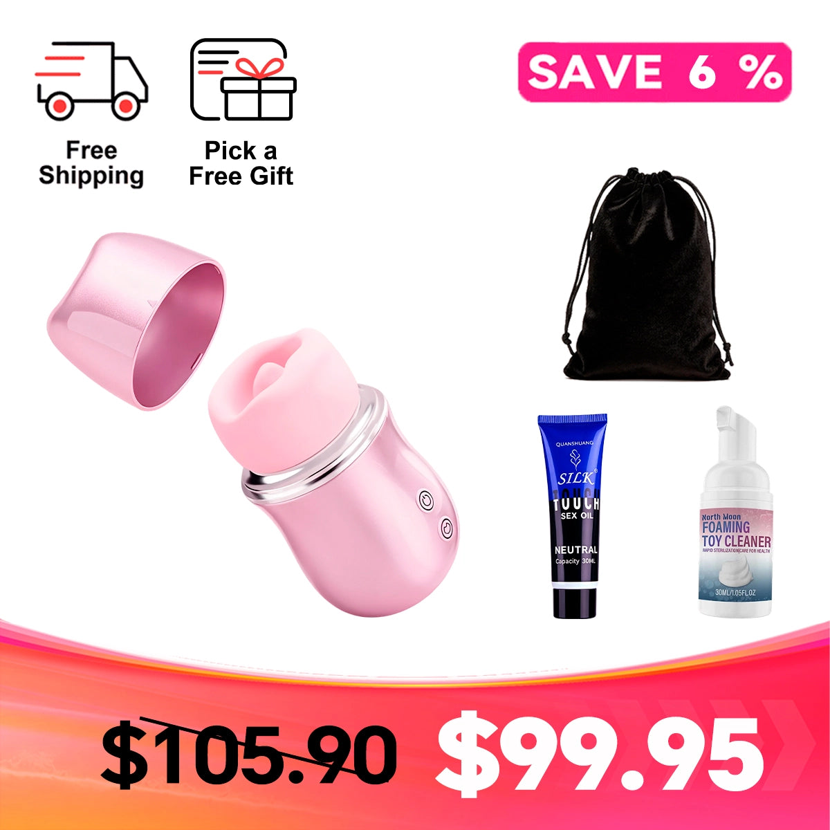 PearlMouth - Premium Oral-Like Massager with Soft