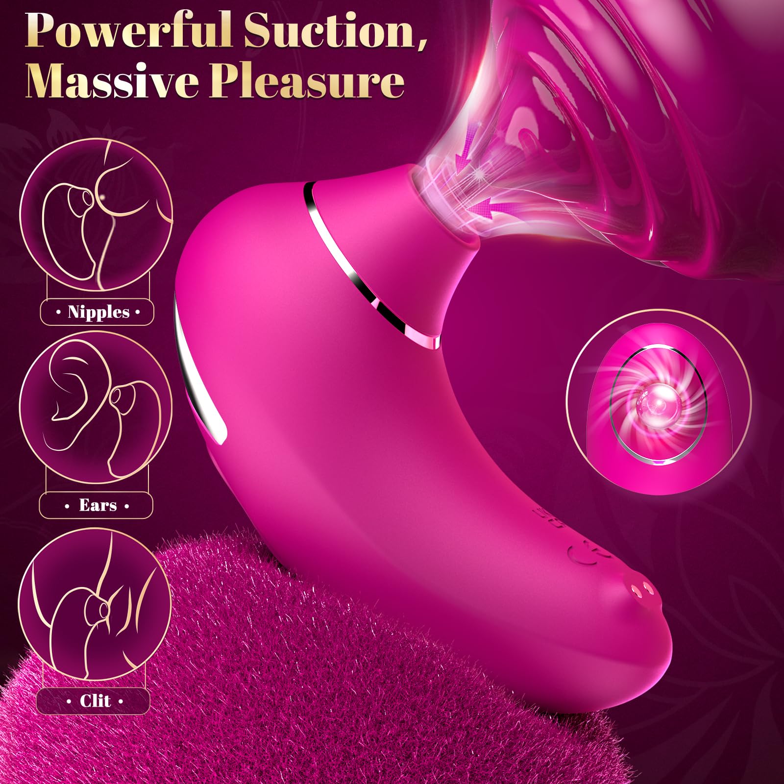 Rita Rose Pulse Suction Massager for Dual Stimulation