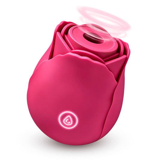 Original Suction Rose Toy with Free Storage Bag - tongue vibrator featuring waterproof, quiet, rechargeable