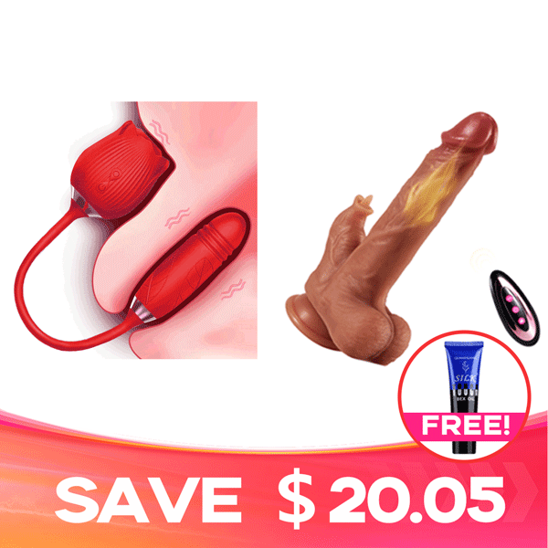 Blue RoséTrio 3-in-1 Rose Toy - Suction, Thrusting